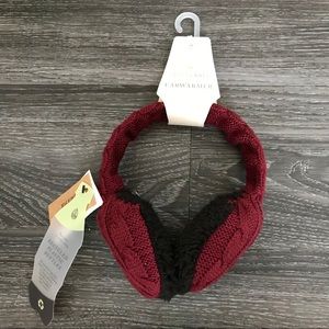 Quagga green label burgundy earmuffs